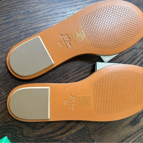 NIB J. Crew Ivory Slides, Size 9.5 - Picture 3 of 8